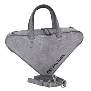 Pre Loved balenciaga Women Silver Handbags
